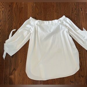 Tibi White off the shoulder tunic